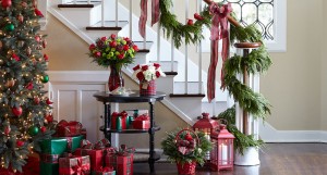 decorazione natale scale